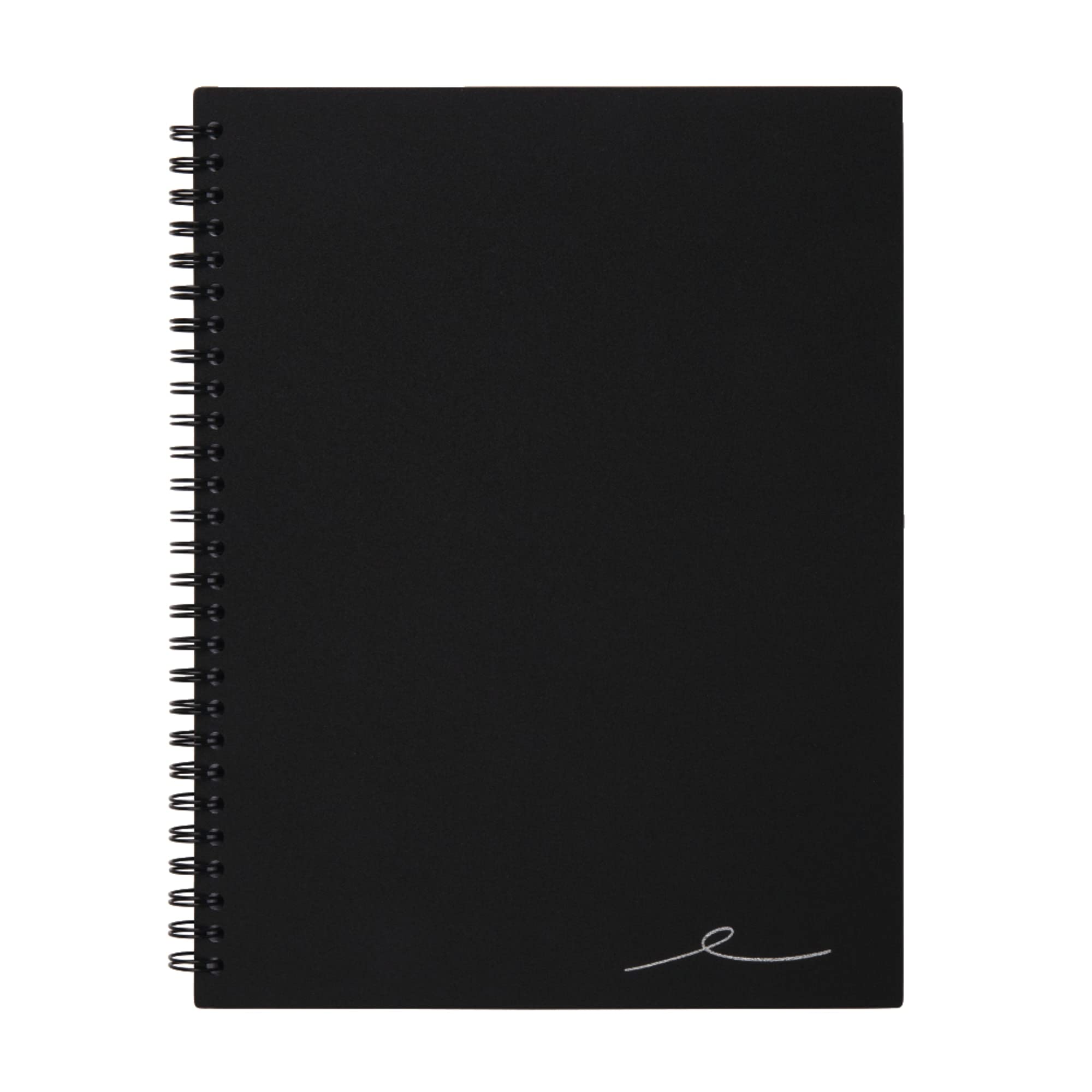 Office Depot Wirebound Notebook, 7 1/4in x 9 1/2in, 1 Subject, Narrow Ruled, 160 Pages (80 Sheets), Black, ODUS1402-026
