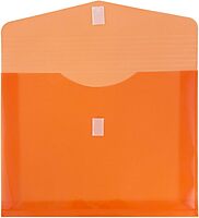JAM PAPER Plastic Booklet Expansion Envelopes with Hook & Loop Closure - Letter