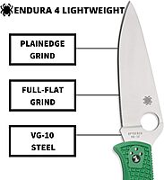 Spyderco Endura 4 Folding Pocket Knife with 3.8 in Blade and FRN Handle