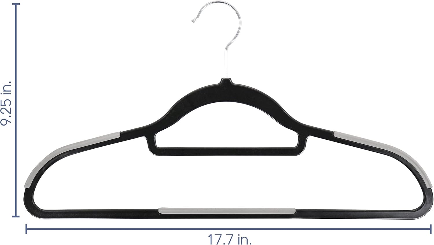 Elama Home Cloths Hanger, Non-Slip, 50 Piece Set (ELH-006-BKGR)