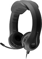 HamiltonBuhl Kid's Flex-Phones TRRS Headset with Gooseneck Microphone, Black