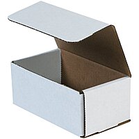 Aviditi White Corrugated Cardboard Mailing Boxes, 9" x 7" x 4", Pack of 50, Crush-Proof, For Shipping, Mailing and Storing