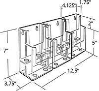 AZAR DISPLAYS 2-Tier Tri-Fold Brochure Counter Display, Clear Acrylic