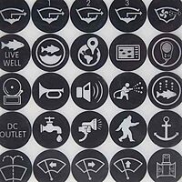 Blue Sea Systems 4230 Push Button Switch Label Kit , Black