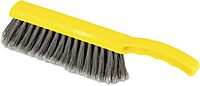 Rubbermaid Commercial 8 Inch Counter Brush Flagged Polypropylene Fill for Smooth Surface Sweeping Yellow 12.5" for Bathroom/Shower/Floor Tile/Decks/Car Tires/Outdoor