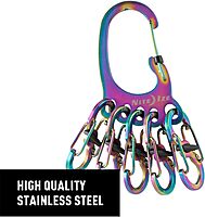 Nite Ize BigFoot Locker KeyRack Stainless Steel Key Holder with S-Biner MicroLocks