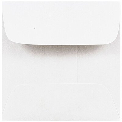 JAM PAPER Square Invitation Envelopes - White - Gummed Seal - 25/Pack