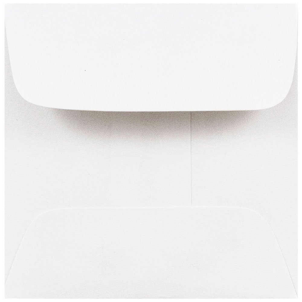 JAM PAPER Square Invitation Envelopes - White - Gummed Seal - 25/Pack