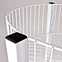 Azar Displays 300703 3 Tiered Round Wire Dump Bins, White