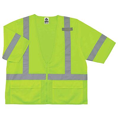 ERGODYNE GloWear Class 3 High Visibility Safety Vest with Sleeves
