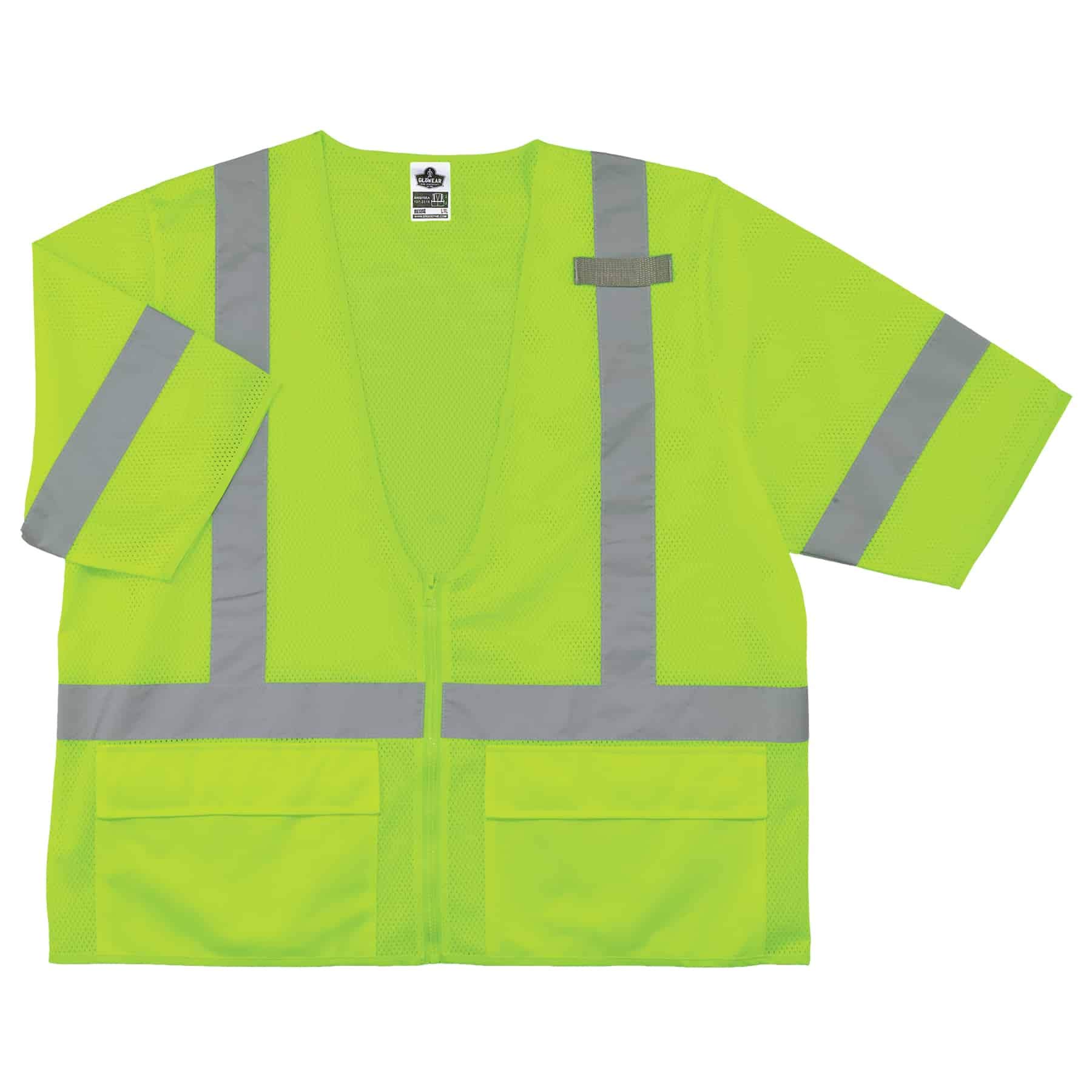 ERGODYNE GloWear Class 3 High Visibility Safety Vest with Sleeves