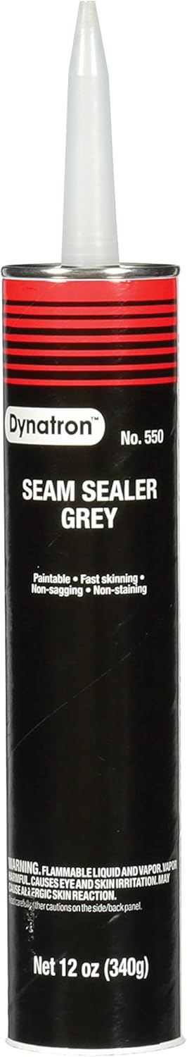 3M Dynatron Auto Seam Sealer Caulk, 550, Grey Color, Permanently Elastic, Fast-Skinning, Non-Staining, Non-Sagging