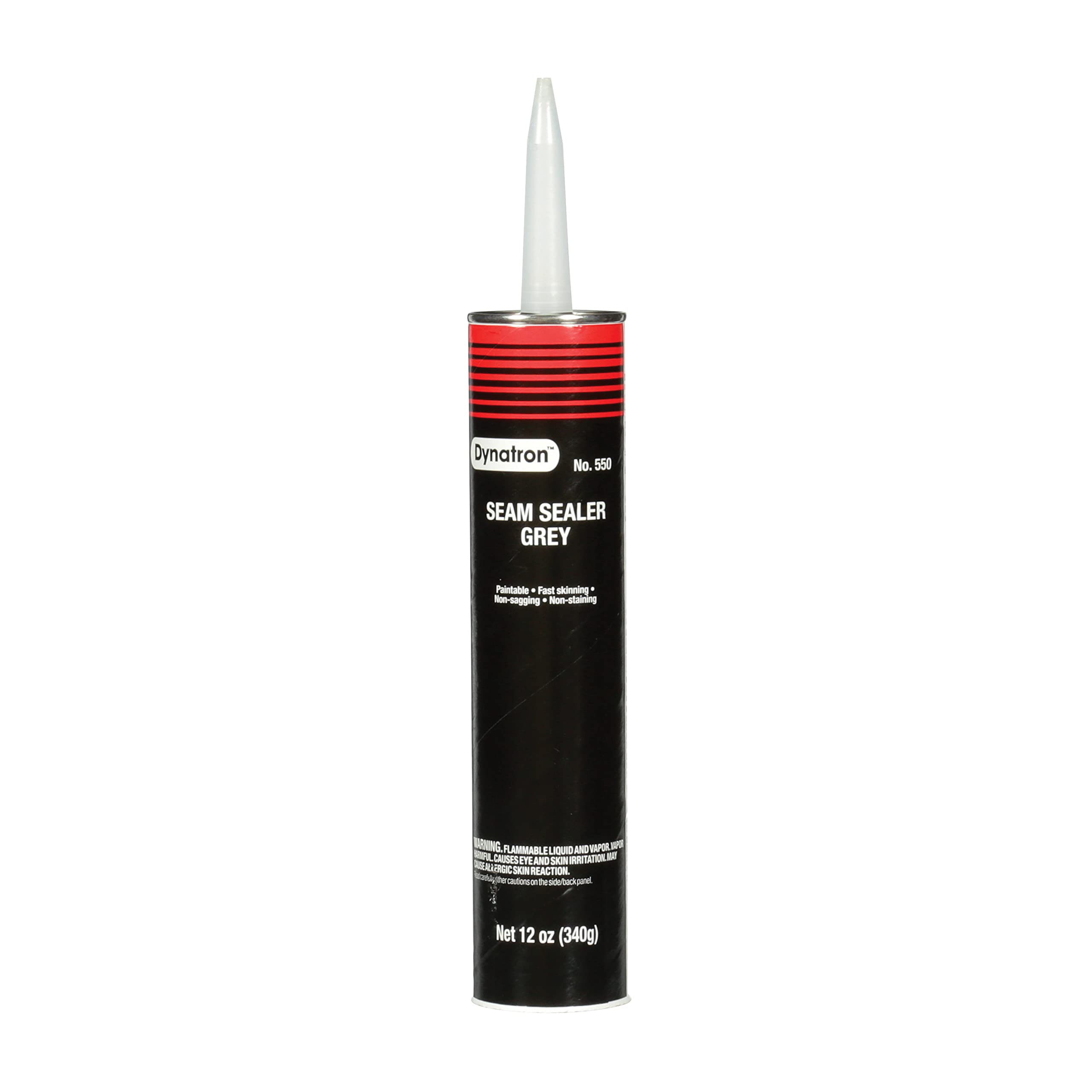 3M Dynatron Auto Seam Sealer Caulk, 550, Grey Color, Permanently Elastic, Fast-Skinning, Non-Staining, Non-Sagging