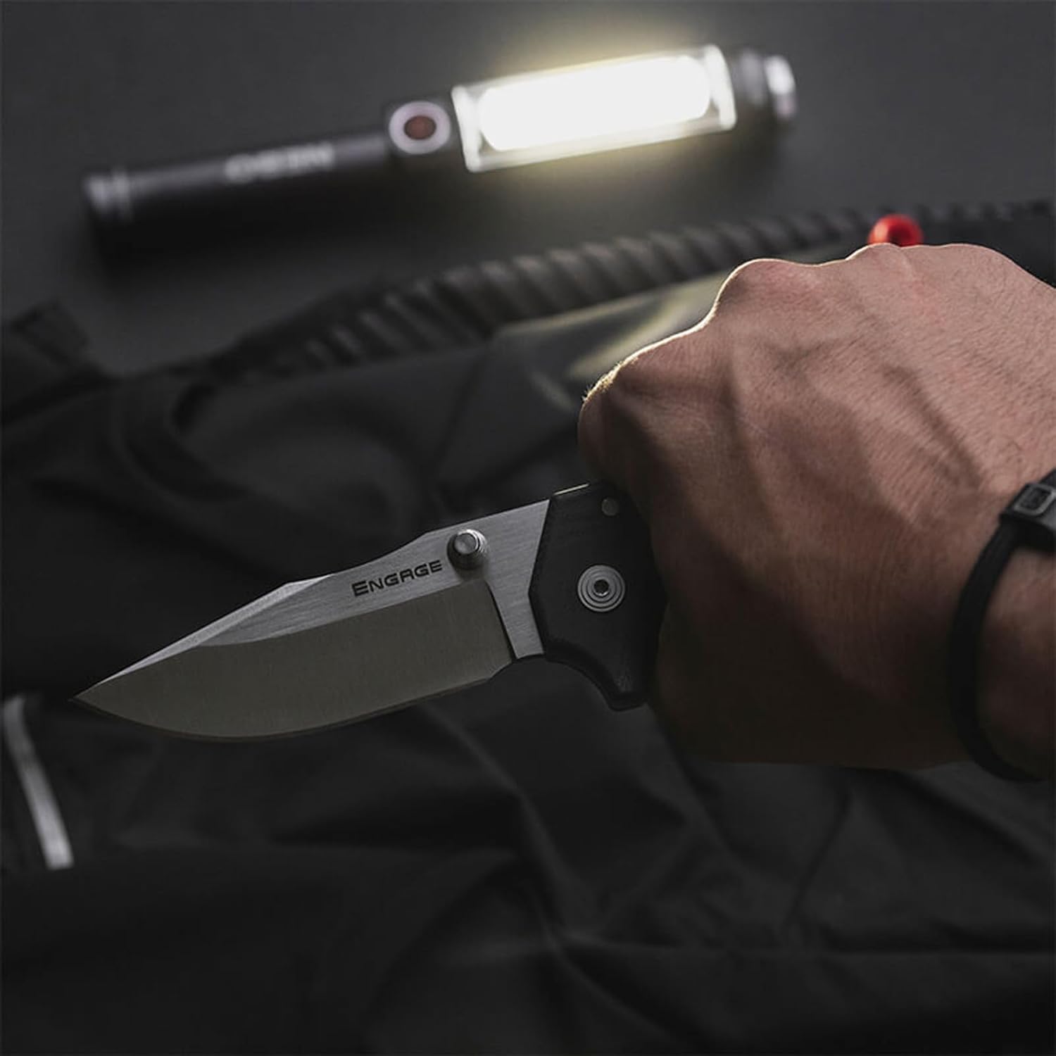 Cold Steel Engage 3.5" S35VN Steel Razor-Sharp Blade 4.7" G-10 Handle Everyday Carry Tactical Pocket Folding Knife withAtlas