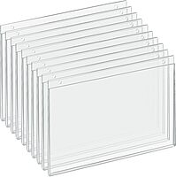 AZAR DISPLAYS U-Frame Wall-Mount Acrylic Sign Holders, Clear, Pack Of 10