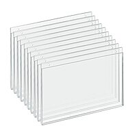 AZAR DISPLAYS U-Frame Wall-Mount Acrylic Sign Holders, Clear, Pack Of 10
