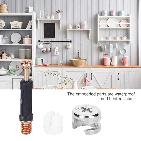 Minifix Cam Lock Bush and Rotor Screw Connector Set | Pack of 20
