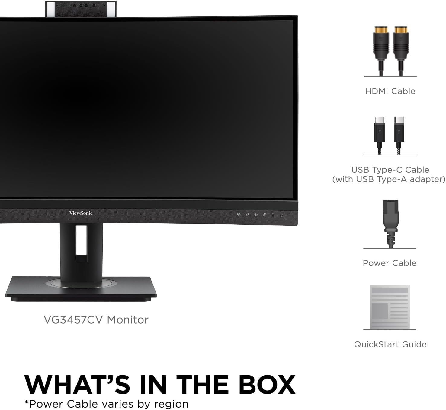 ViewSonic Video Conferencing Docking Monitor with Windows Hello Compatible IR Webcam