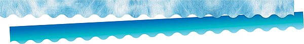 BARKER CREEK Double-Sided Scalloped Border, Blue Tie-Dye and Ombré, for Bulletin Boards, Reception Areas, Halls, Break Rooms, Office, School, Home Learning Decor, 2.25” x 39’ (938)