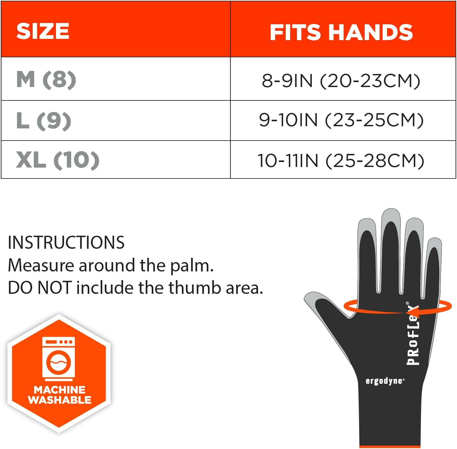 ERGODYNE ProFlex 9000 Certified Lightweight Anti-Vibration Work Gloves