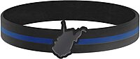 Thin Blue Line USA State Silicone Bracelet