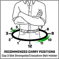GALCO COP 3 Slot Strongside/Crossdraw Leather Belt Holster - Fits Belts up to 1 3/4" - Compatible with Sig Sauer M18