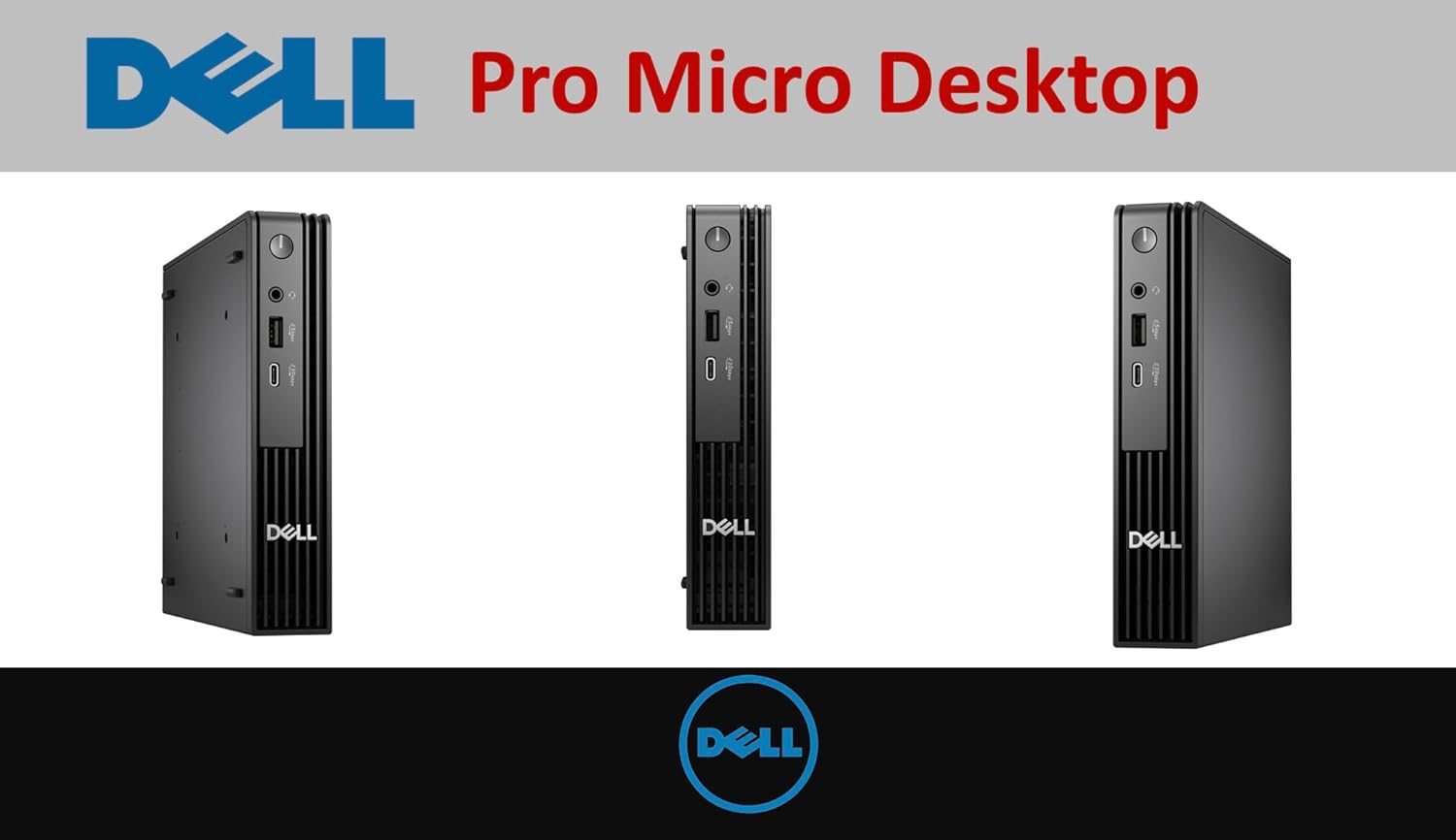Dell Pro Micro AI Business Mini Desktop (Intel Ultra 5-235T, Intel Graphics, 16GB DDR5, 256GB SSD, WiFi 6E, Bluetooth 5.3