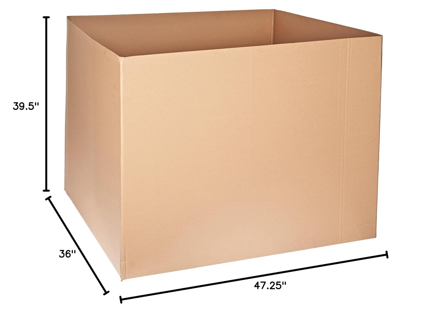 Aviditi Telescoping Single-Wall Corrugated Inner Box, 47-1/4" x 39-1/2" x 36" (TELE4840BTM)