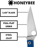 SPYDERCO Honeybee Micro Slipjoint Pocket Knife 1.68" Sandvik 12C27