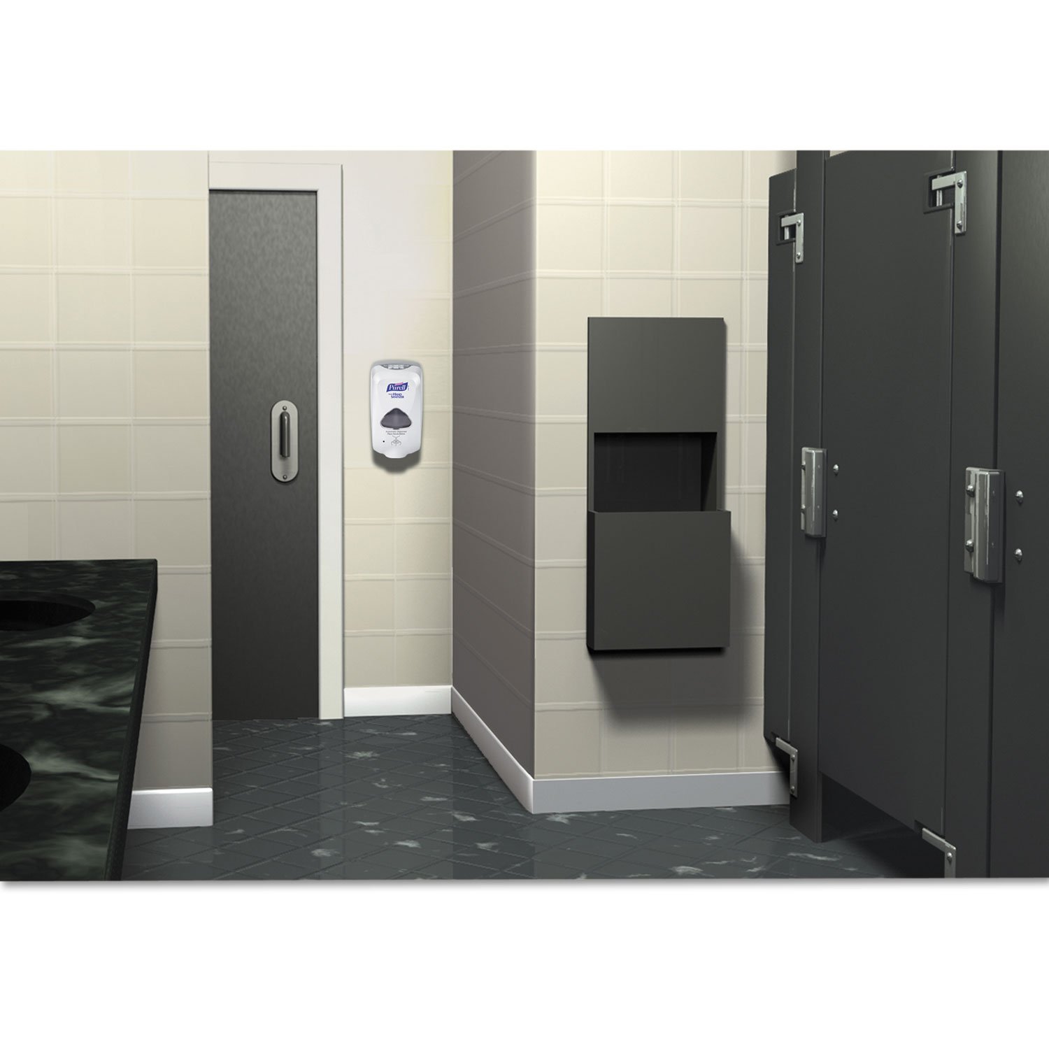 PURELL ADX-7 Push-Style Hand Sanitizer Dispenser, White, for 700 mL PURELL ADX-7 Hand Sanitizer Refills (Pack of 1)