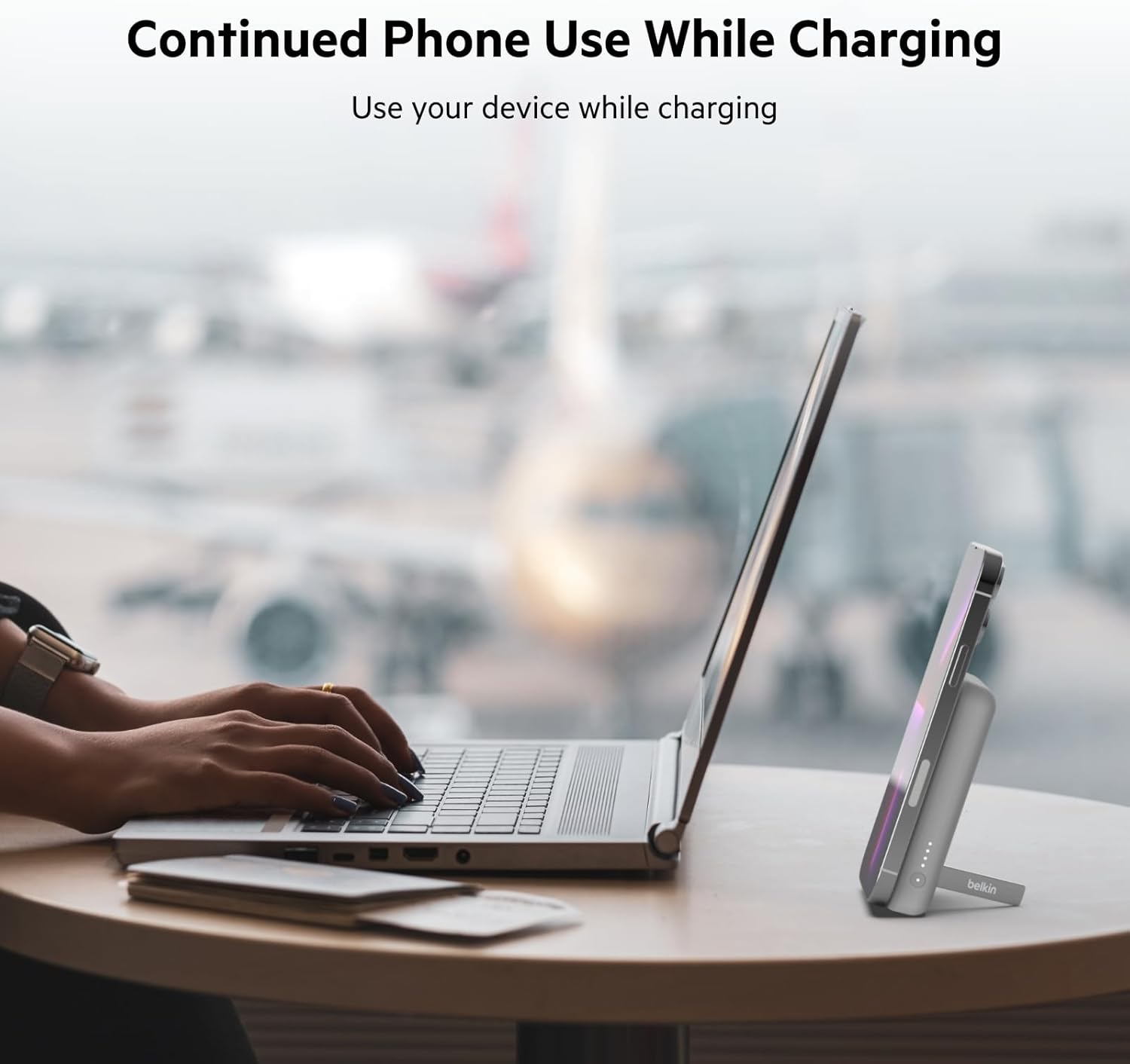 Belkin Portable Charger, Wireless Power Bank 5000 mAh MagSafe Charger 7.5W