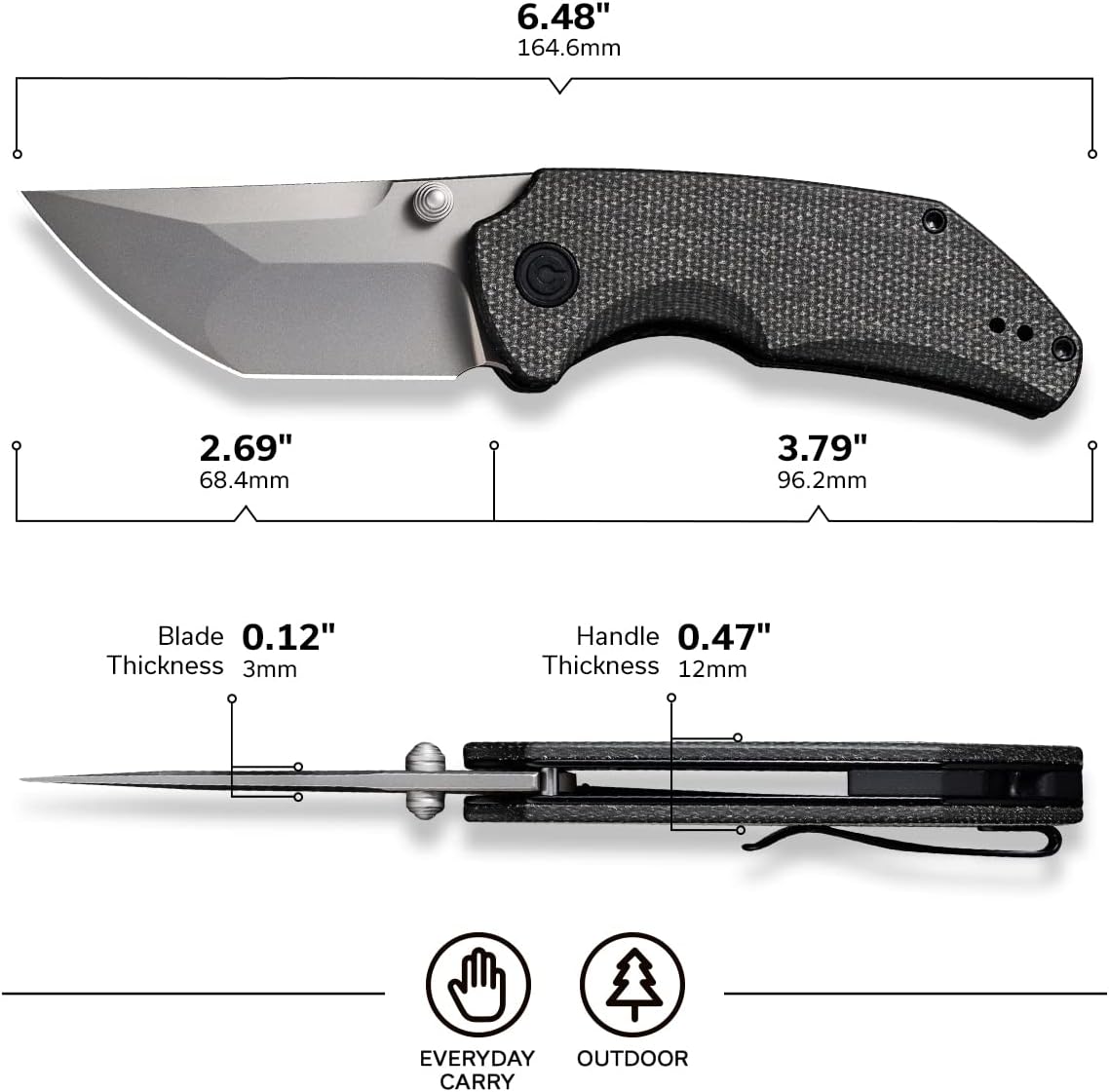 CIVIVI Thug 2 Pocket Knife C20028C