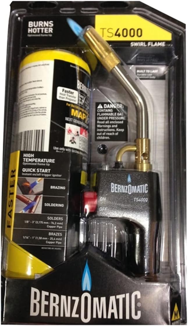 Bernzomatic Worthington Cylinder TS4000KC Map-Pro Trigger Start Torch Kit