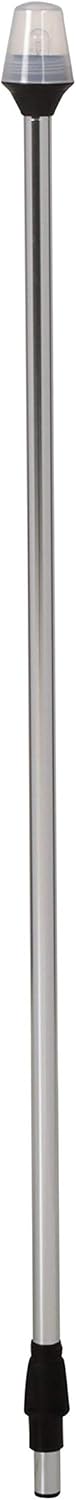 Attwood Frosted Globe All-Around Pole Light w/2-Pin Locking Collar Pole - 12V - 36"