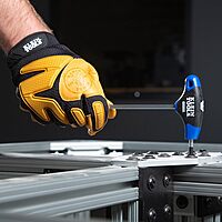 Klein Tools JTH98M T-Handle Hex Key Set, Metric Sizes Allen Wrench Set with 9-Inch Blades, Stand Included, 8-Piece