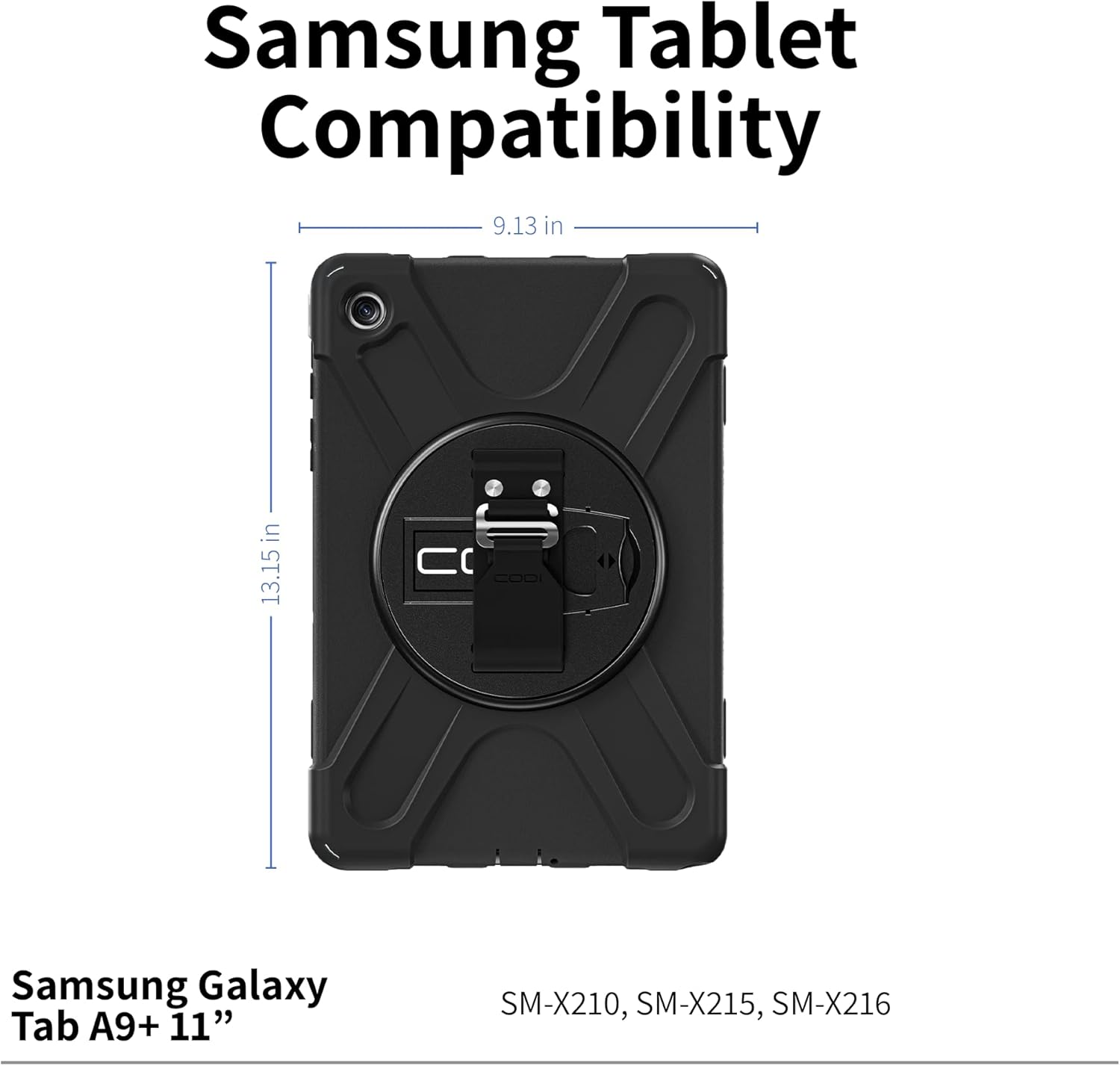 CODi Rugged Case for Samsung Galaxy Tab A9+ | 360° Protection, Drop-Test Certified, Kickstand