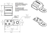 Blue Sea Systems 2340 Battery Terminal Mount Tin-plated Copper BusBars, Positive and Negative with 4 x 10-24" Stainless