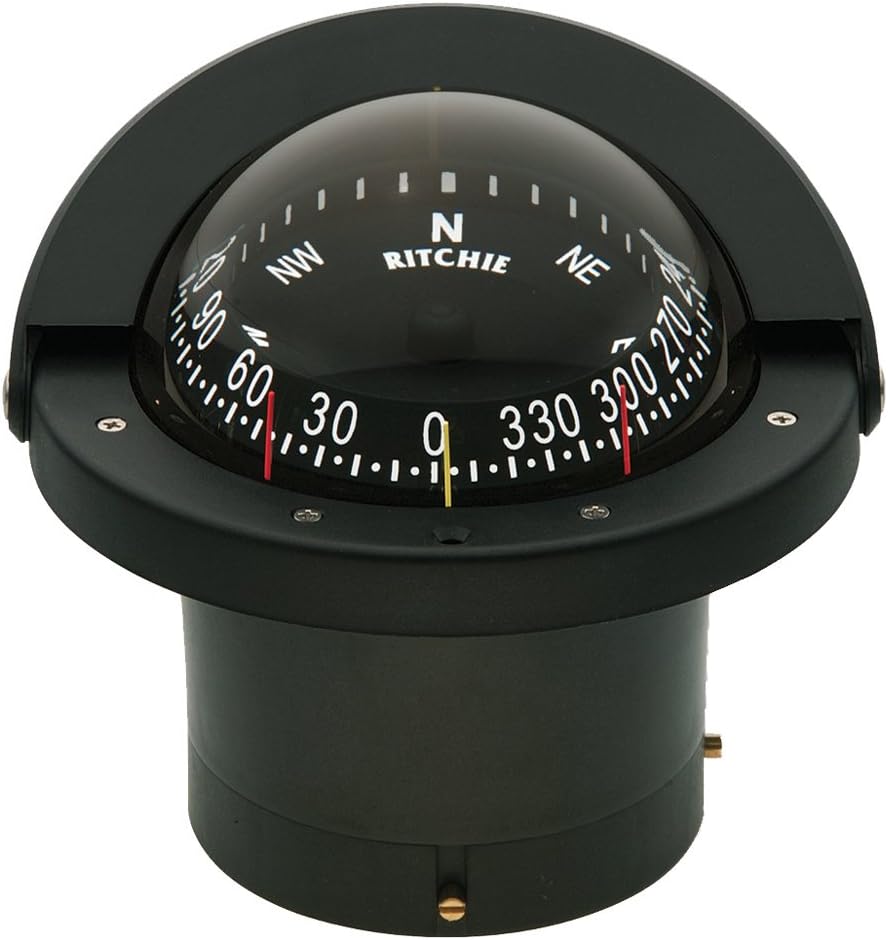 Ritchie Navigation FN-203 Navigator Flush Mount Combi-Dial Compass, Black with Black Dial