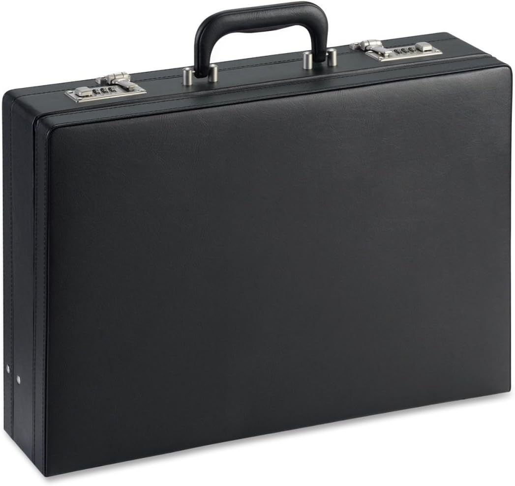 LYS NuSparc Expandable Attache Case, 12 1/2inH x 17 1/2inW x 4inD, Black