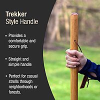Brazos Handcrafted Wood Walking Stick, Twisted Pine, Trekker Style Handle, for Men & Women, Made in The USA, 55" Brown