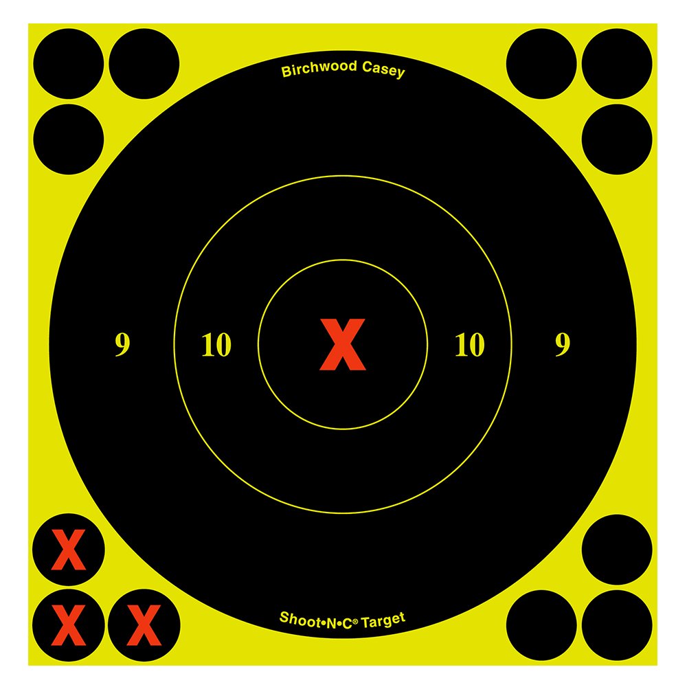 Birchwood Casey Shoot-N-C X-Bull's-Eye Reactive Targets One Size 6" - 60 Targets, 720 Pasters