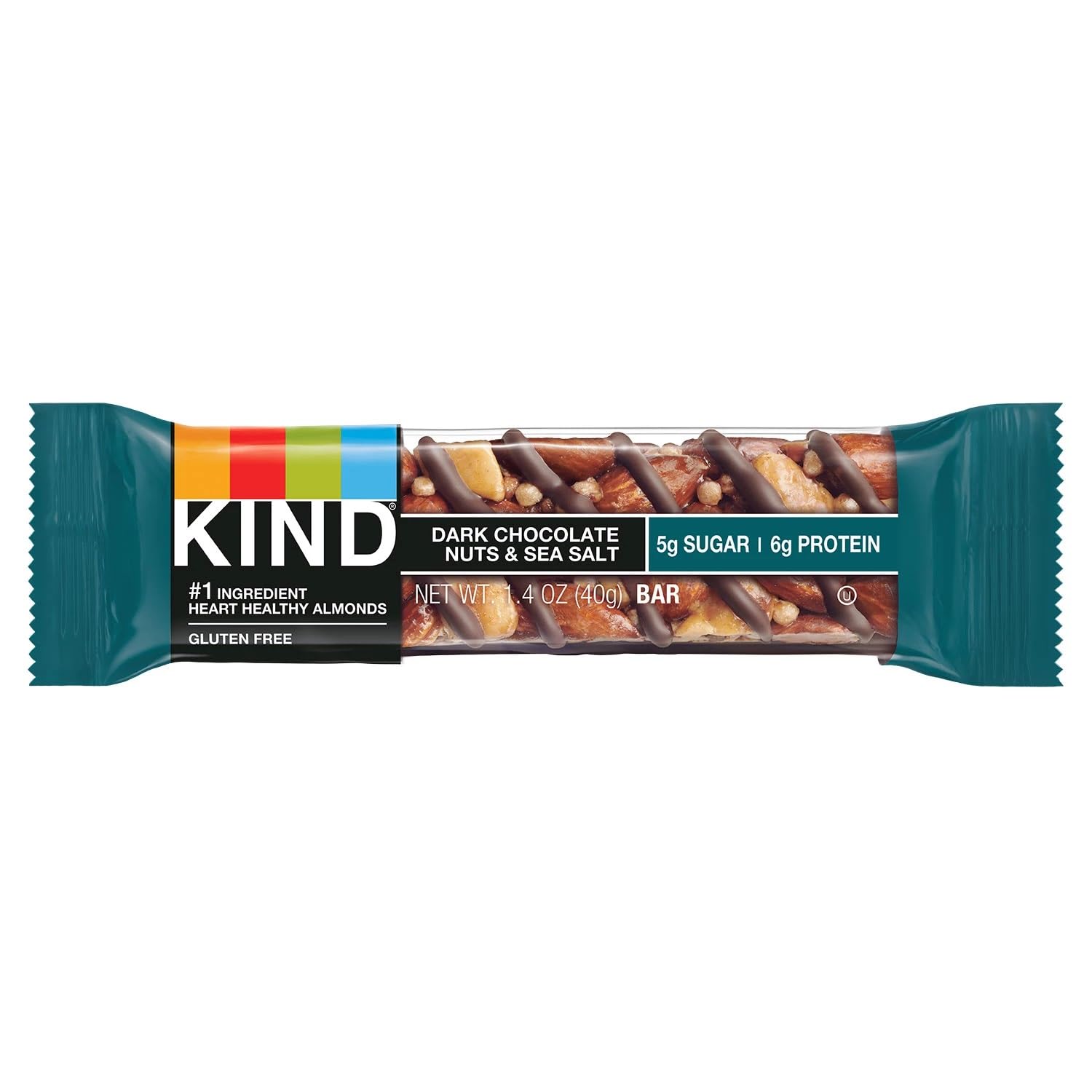 KIND Variety Pack – Dark Chocolate Nuts & Sea Salt & Peanut Butter Dark Chocolate, 1.4 oz, 18 Bars