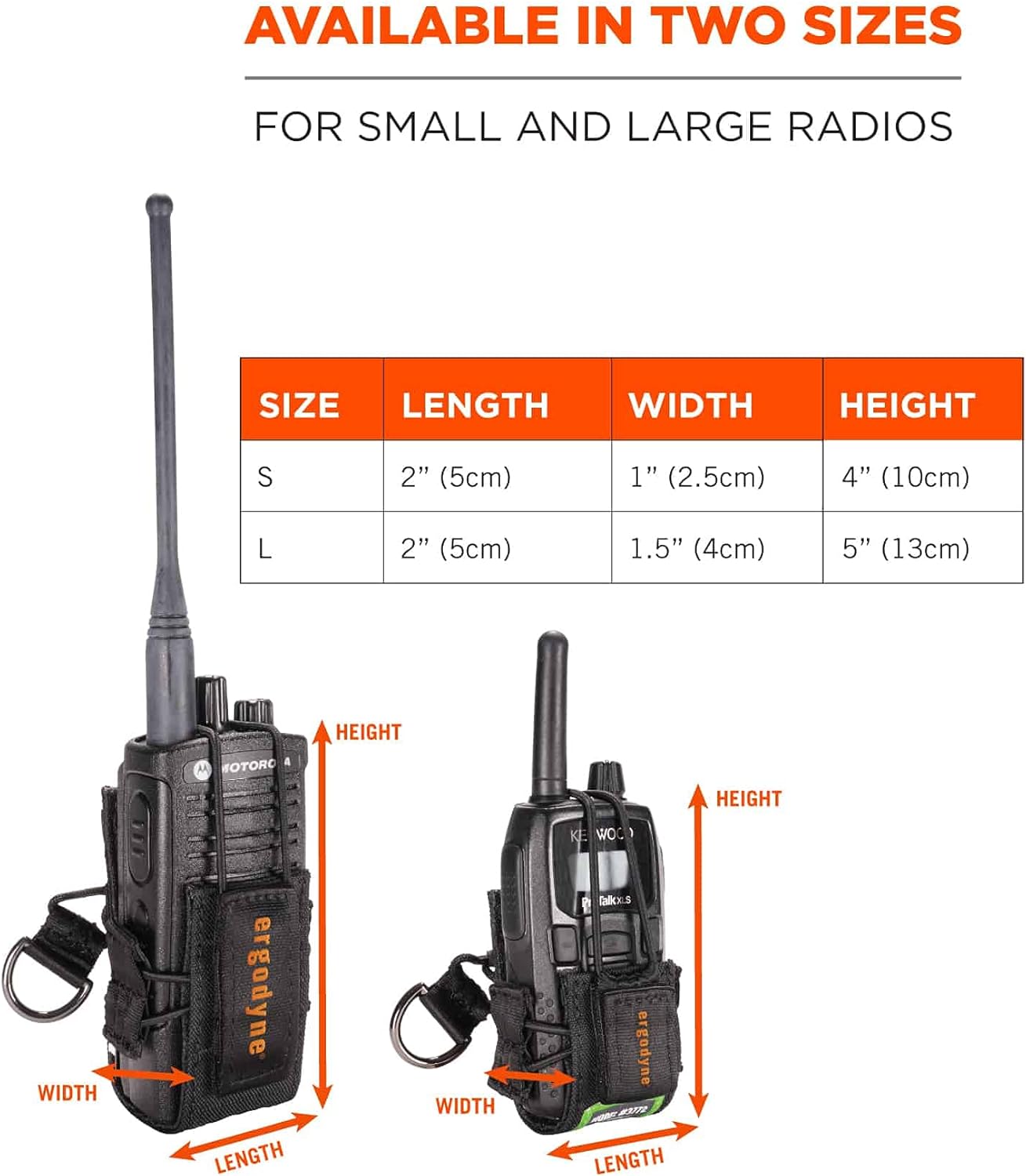 Ergodyne Squids 3772 Radio Holster Trap, Large, Black