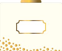 BARKER CREEK Designer File Folders Set of 24, Gold, Multi-Design Set with Gold Designs on Outside, Gold Tabs and Cream on Inside, Letter-Size File Folders, 1/3 Cut Tabs, 24 Folders in Set (3960)