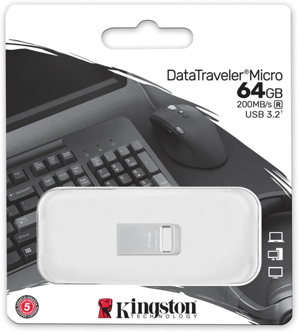 KINGSTON DataTraveler Micro USB Flash Drive | Ultra-Small Premium Metal | USB 3.2 Gen 1