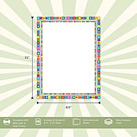 Barker Creek Retro Design Computer Paper, 8-1/2 x 11 Inches, 50 Sheets
