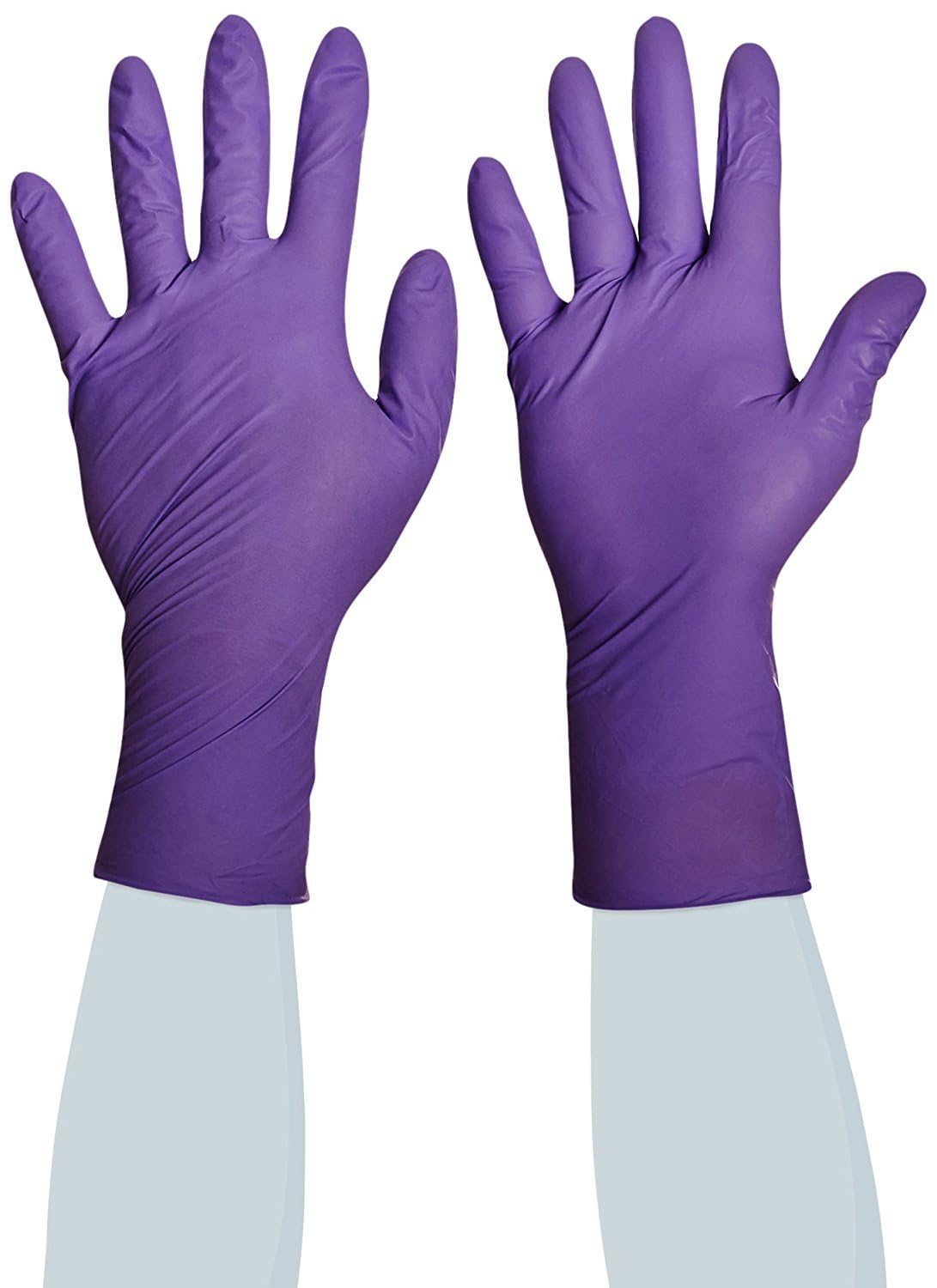 PURPLE NITRILE Exam Gloves, Powder-Free, Large, 6 mil, 12" Long, 500/Carton
