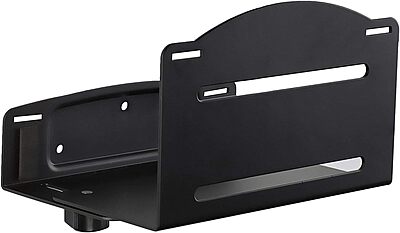 Mount-It! CPU Wall Mount Bracket, Desktop Computer Tower Holder with Safety Straps, Heavy Duty Size Adjustable CPU Holder, Steel, Black, 22 Lbs Capacity, Saves Floor and Desk Space