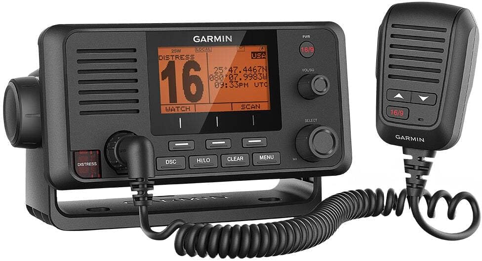 Garmin 0100209800 VHF 215 AIS, Slate Gray with Amp Yellow Band