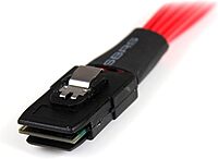StarTech.com 50cm Serial Attached SCSI SAS Cable - SFF-8087 to 4x Latching SATA - SAS8087S450, Red